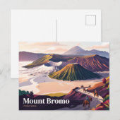 Carte Postale Mont Bromo Indonésie (Devant / Derrière)