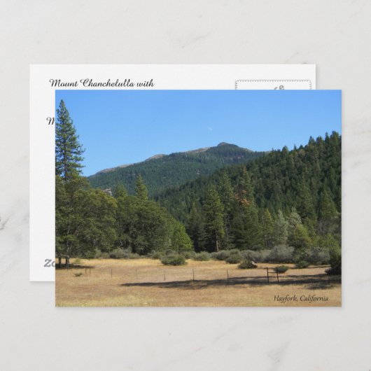 Carte Postale Mont Chanchelulla avec une légère lune... (Devant / Derrière)