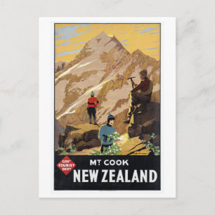 Carte Postale Mont Cook Montagnes de Nouvelle-Zélande Voyage Rét