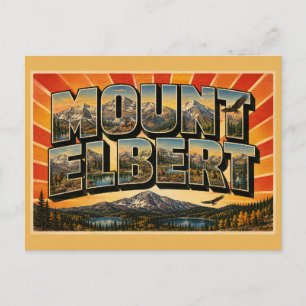 Carte Postale Mont Elbert Colorado Point culminant Lac alpin Art