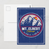 Carte Postale Mont Elbert Mont Elbert 14ers Coucher de soleil ré (Devant / Derrière)