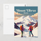 Carte Postale Mont Elbrouz Russie (Devant / Derrière)