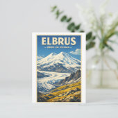 Carte Postale Mont Elbrus, Russie, dans un style rétro classique (Debout devant)