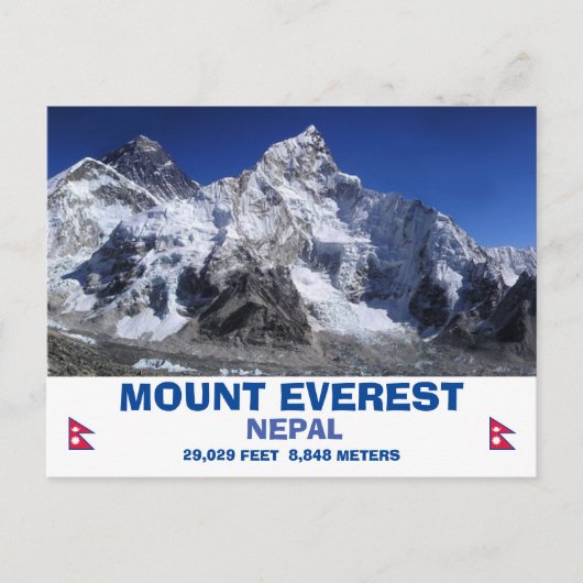 Carte postale Mont Everest (Devant)