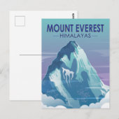 Carte Postale Mont Everest Himalaya Vintage (Devant / Derrière)