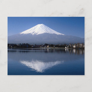 Carte Postale Mont Fuji et réflexion dans le lac Kawaguchi, Japo