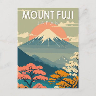 Carte Postale Mont Fuji Japon Voyages Vintage