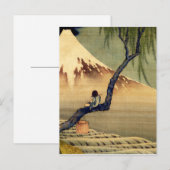 Carte Postale Mont Fuji Japonais Vintage (Devant / Derrière)