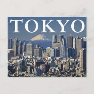 Carte Postale Mont Fuji   Skyline du quartier de Shinjuku Tokyo 