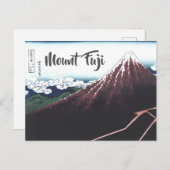 Carte Postale Mont Fuji Ukiyo-e par Hokusai, Japonais (Devant / Derrière)