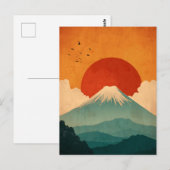 Carte Postale Mont Fuji vintage (Devant / Derrière)