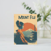 Carte Postale Mont Fuji vintage (Debout devant)