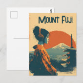 Carte Postale Mont Fuji vintage (Devant / Derrière)