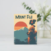 Carte Postale Mont Fuji vintage (Debout devant)