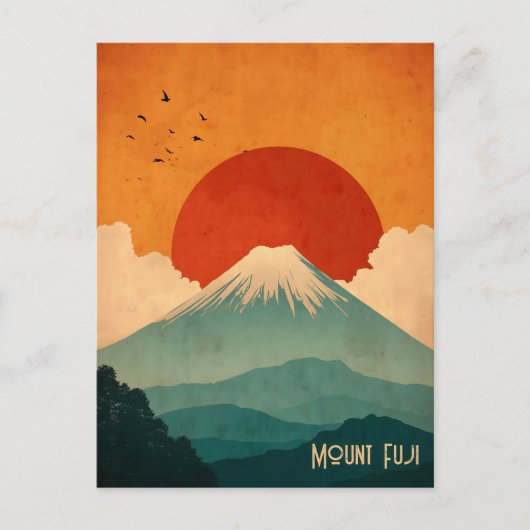Carte Postale Mont Fuji vintage (Devant)