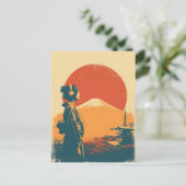 Carte Postale Mont Fuji vintage (Debout devant)