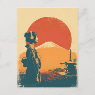 Carte Postale Mont Fuji vintage