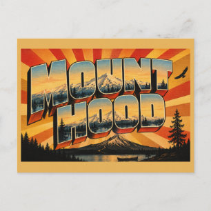 Carte Postale Mont Hood Oregon Pic Forestier Volcanique Art