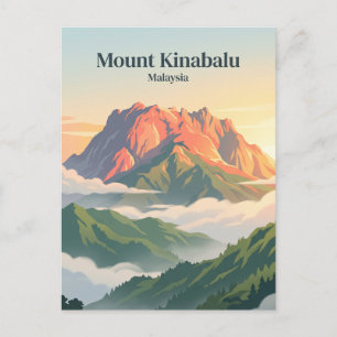 Carte Postale Mont Kinabalu Malaisie