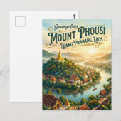 Carte Postale Mont Phousi Laos (Devant / Derrière)