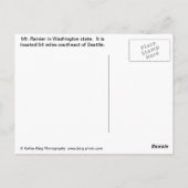 Carte Postale Mont Rainier (Dos)