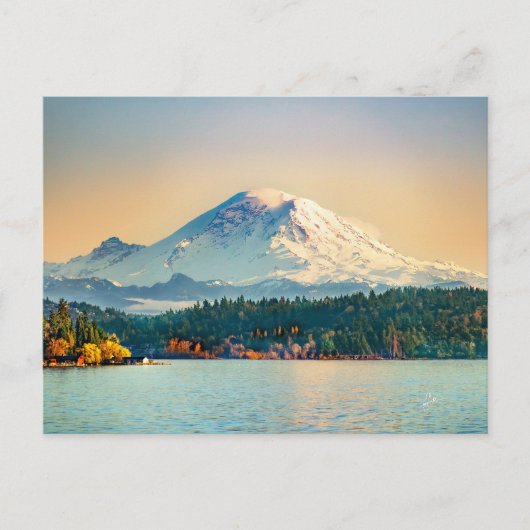 Carte Postale Mont Rainier Lake Washington Toutes les occasions (Devant)