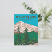 Carte Postale Mont Rainier Parc National Washington Vintage (Debout devant)