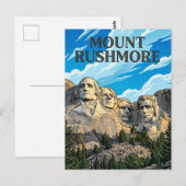 Carte Postale Mont Rushmore (Devant / Derrière)