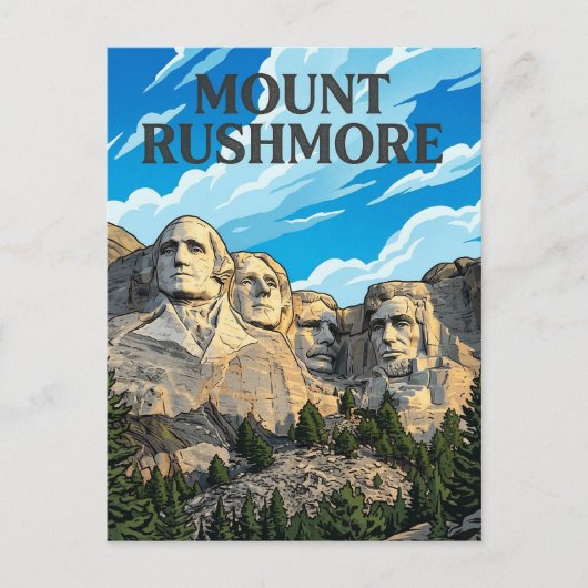 Carte Postale Mont Rushmore (Devant)