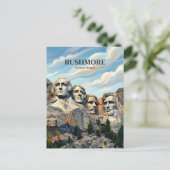 Carte Postale Mont Rushmore Dakota du Sud (Debout devant)