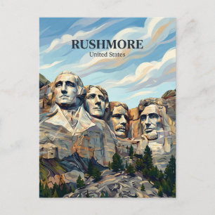 Carte Postale Mont Rushmore Dakota du Sud