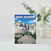 Carte Postale Mont Rushmore National Monument Souvenir (Debout devant)