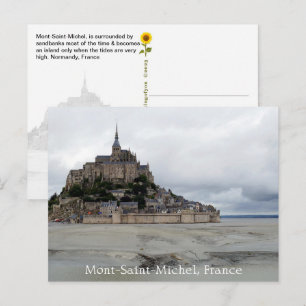 Carte Postale Mont-Saint-Michel à marée basse, Normandie, France