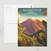 Carte Postale Mont Teide Tenerife Voyage Rétro (Devant / Derrière)