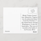 Carte Postale Mont Vernon (Dos)