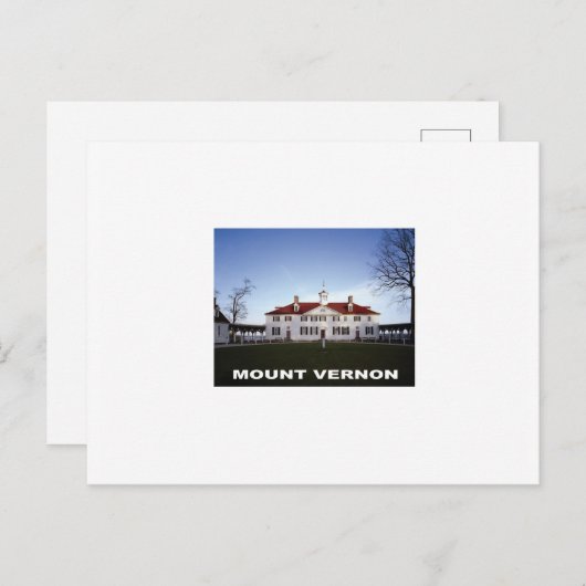 Carte Postale mont vernon gw (Devant / Derrière)