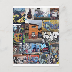 Carte Postale Montage d'art urbain de Bogota