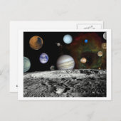 Carte postale Montage du système solaire (Devant / Derrière)