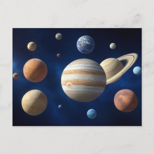 Carte Postale Montage d'un système solaire (Devant)