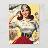 Carte Postale Montage militaire rétro (Devant)
