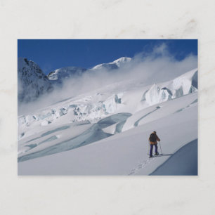 Carte Postale Montagnard sur le glacier Tasman à Mont