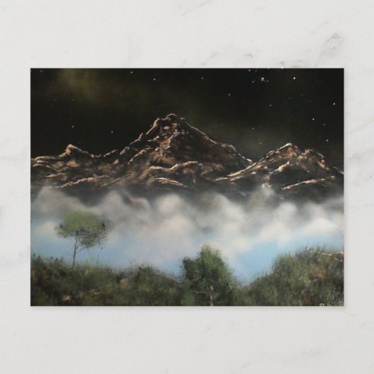 Carte Postale Montagne à base de brouillard (Devant)