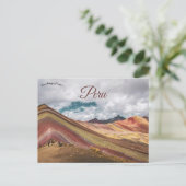 Carte Postale Montagne arc-en-ciel Cusco Pérou (Debout devant)