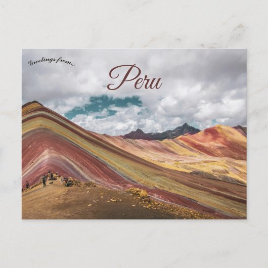 Carte Postale Montagne arc-en-ciel Cusco Pérou (Devant)