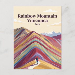 Carte Postale Montagne arc-en-ciel Vinicunca Pérou