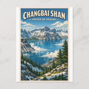 Carte Postale Montagne Changbai Chine voyage rétro 2026