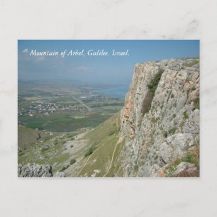 Carte Postale Montagne d'Arbel, Galilée. Israël.