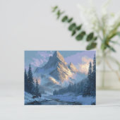 Carte Postale Montagne enneigée (Debout devant)