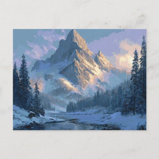 Carte Postale Montagne enneigée (Devant)
