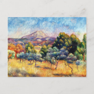 Carte Postale Montagne Sainte-Victoire par Pierre-Auguste Renoir